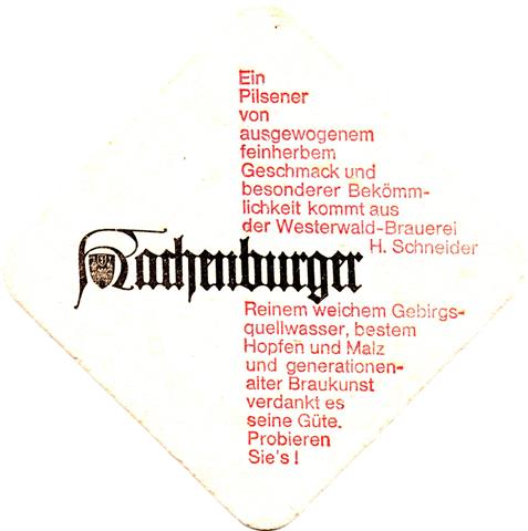 hachenburg ww-rp hachenburger raute 1a (185-ein pilsener-schwarzrot)